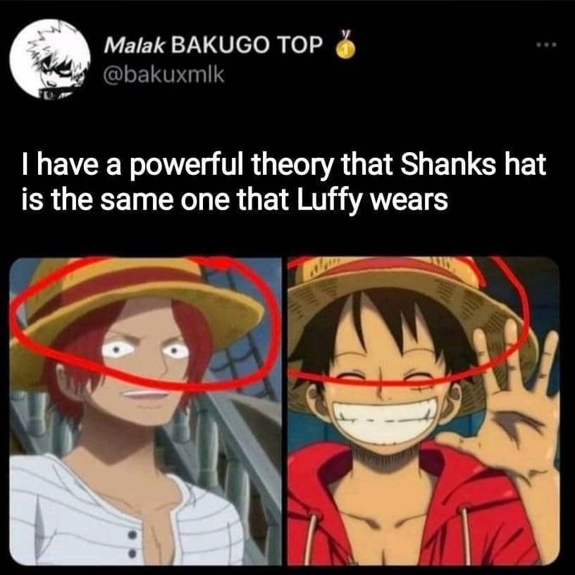 meme One Piece tentang topi