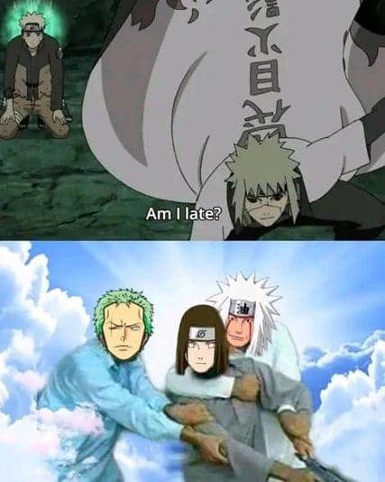 meme Zoro nyasar di dunia Naruto