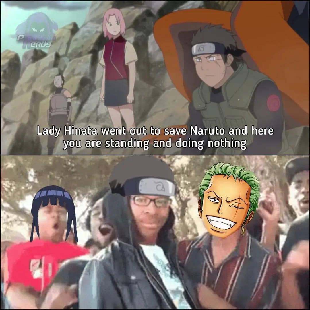 meme Zoro nyasar di dunia Naruto