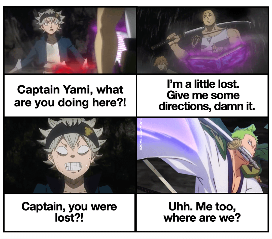 meme Zoro ikut campur di anime lain