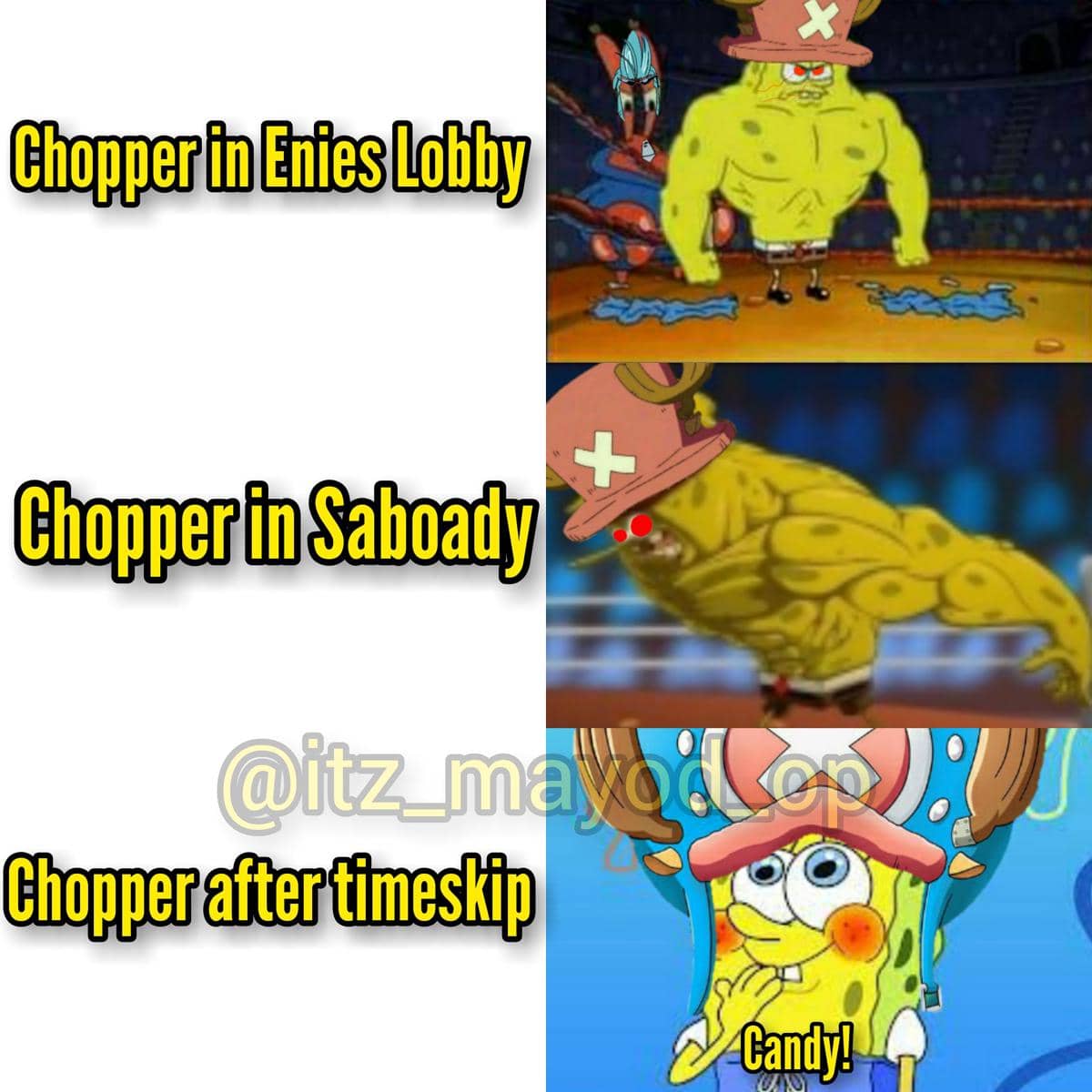 meme perubahan wujud Chopper