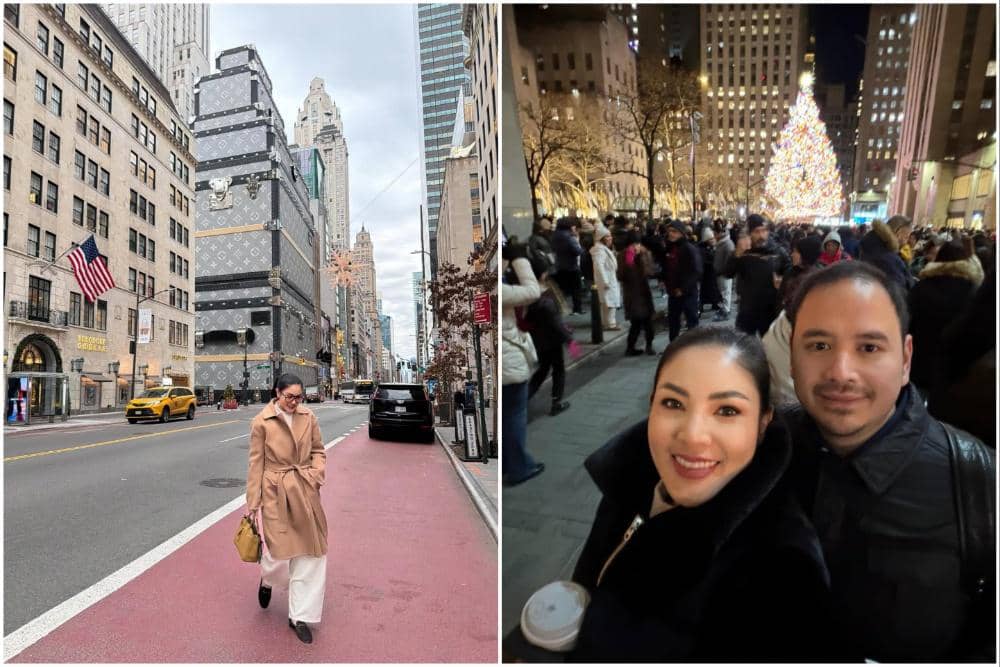 Nindy Ayunda menikmati liburan akhir tahun di New York.