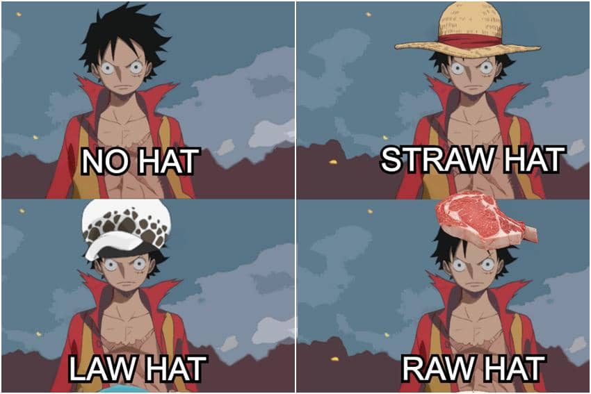 meme One Piece tentang topi