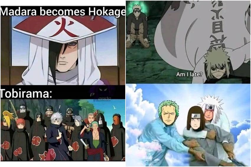 kolase meme Zoro nyasar di dunia Naruto