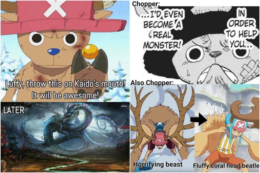 kolase meme perubahan wujud Chopper