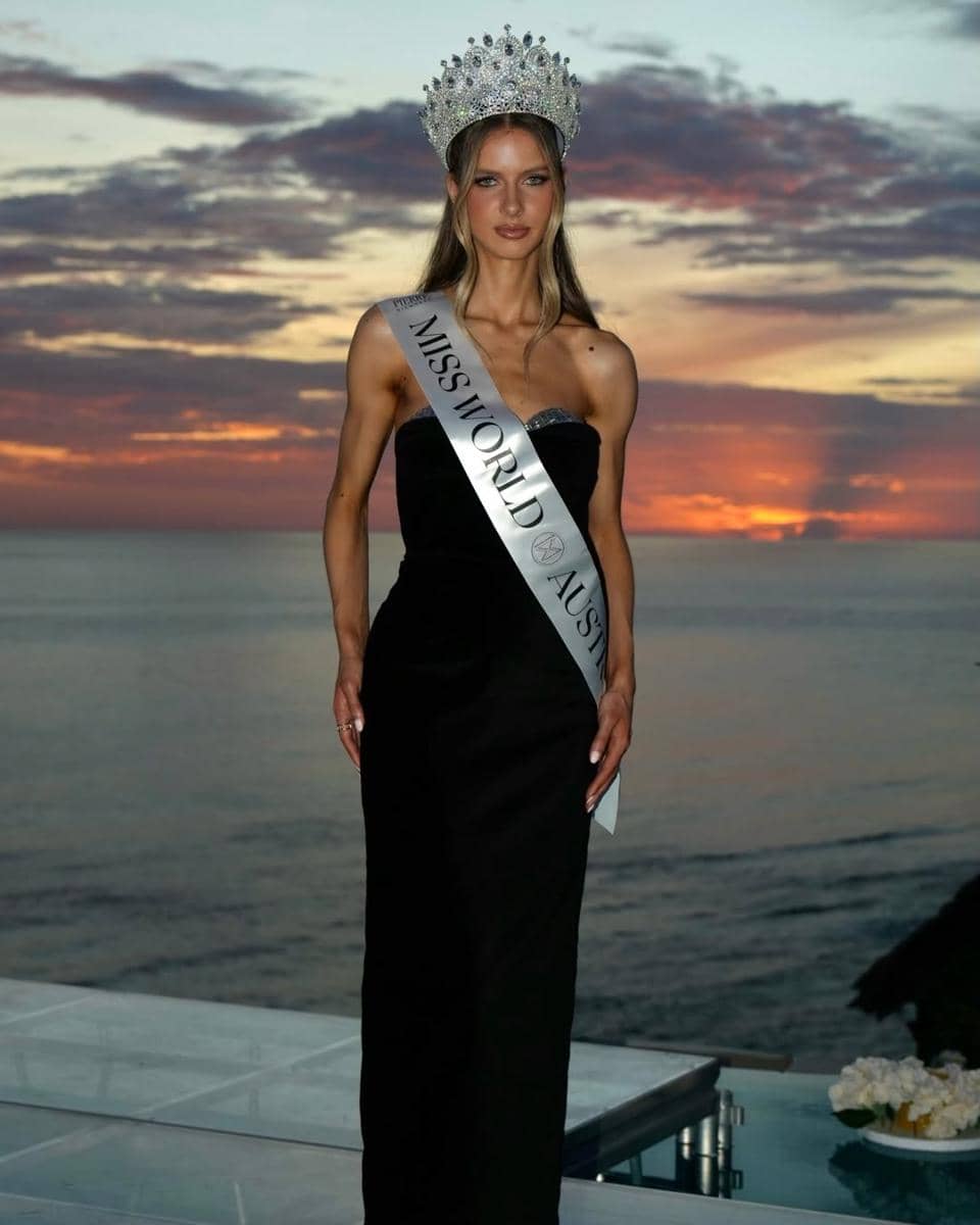 Potret Miss World Australia 2026, Olivija Spanovskis