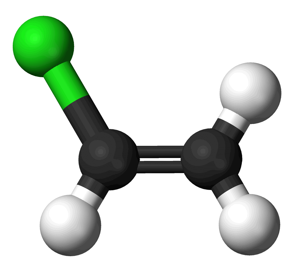 ilustrasi molekul vinil klorida