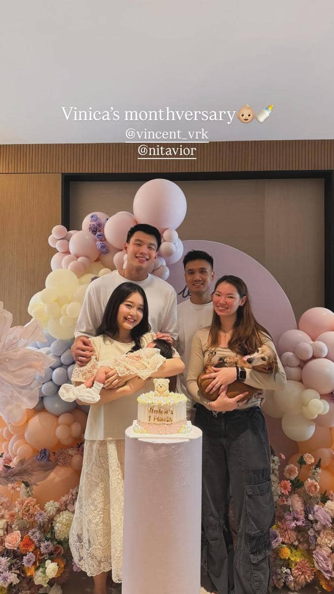 perayaan satu bulan anak Nita Vior (instagram.com/nitavior)