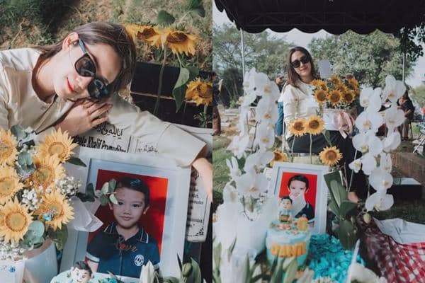 Tamara Tyasmara Rayakan Ulang Tahun Mendiang Dante di Makam (instagram.com/tamaratyasmara)