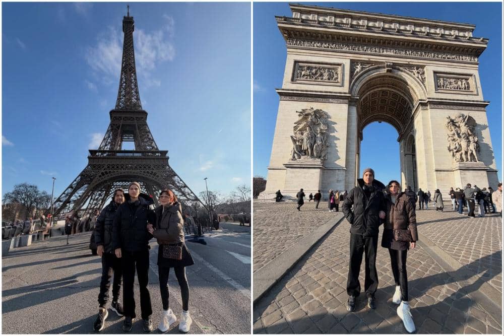Keluarga Cut Keke jalan-jalan di Paris.