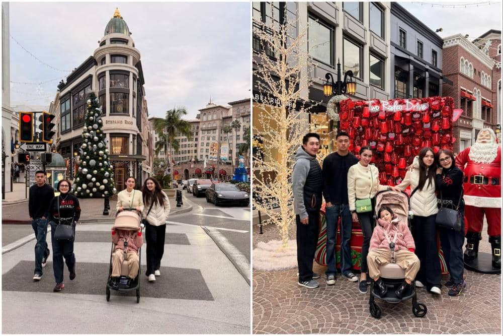 Angel Karamoy menghabiskan libur natal di Los Angeles