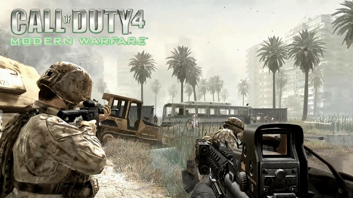 cuplikan gameplay Call of Duty 4: Modern Warfare