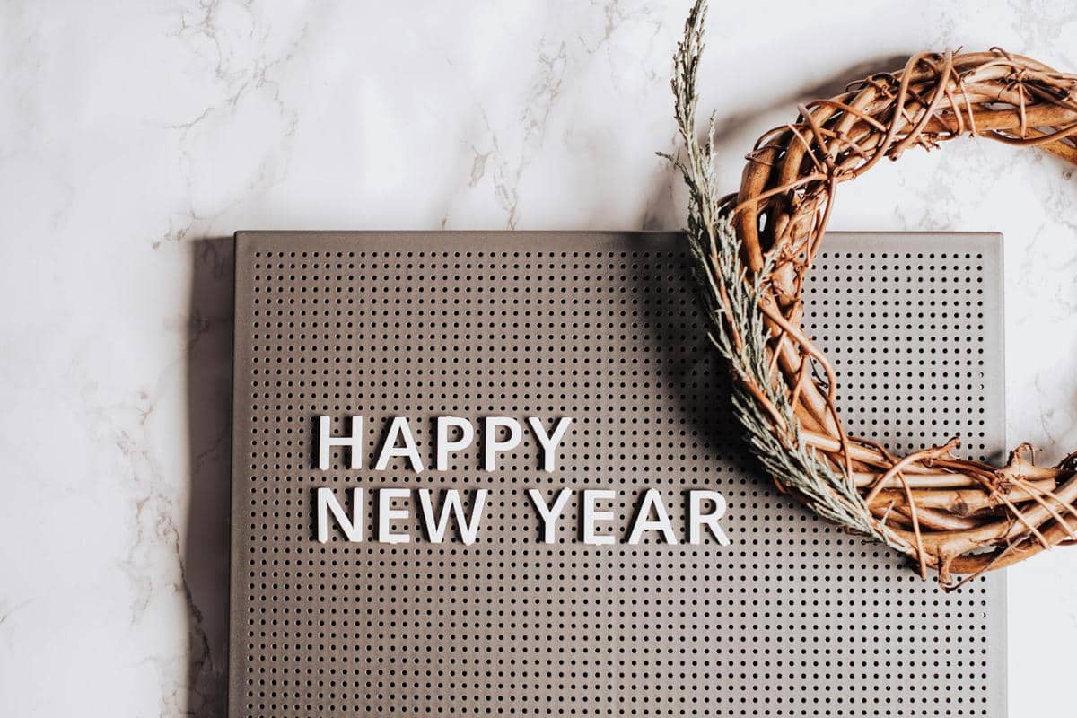 tulisan ucapan Happy New Year