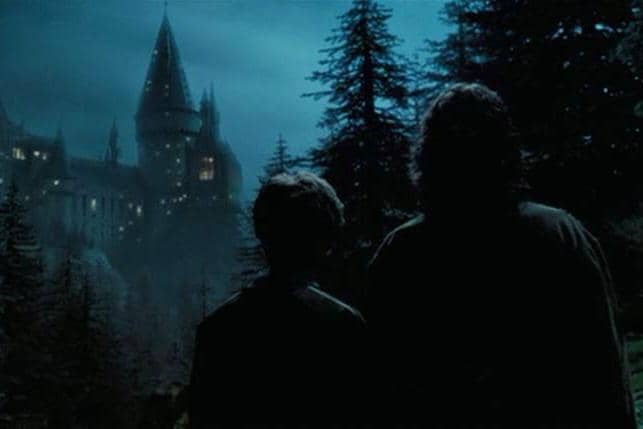cuplikan adegan Sirius Black dan Harry dalam film Harry Potter and the Prisoner of Azkaban