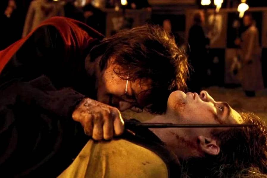 cuplikan adegan kematian Cedric Diggory dalam film Harry Potter and the Goblet of Fire 