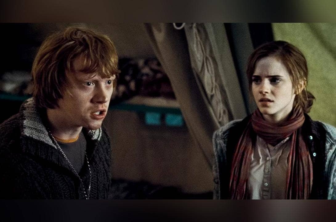 cuplikan adegan ketika Ron mengancam akan pergi dalam film Harry Potter and the Deathly Hallows – Part 1