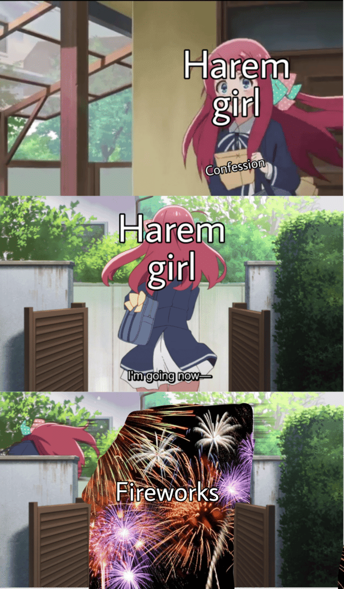 meme anime tentang kembang api