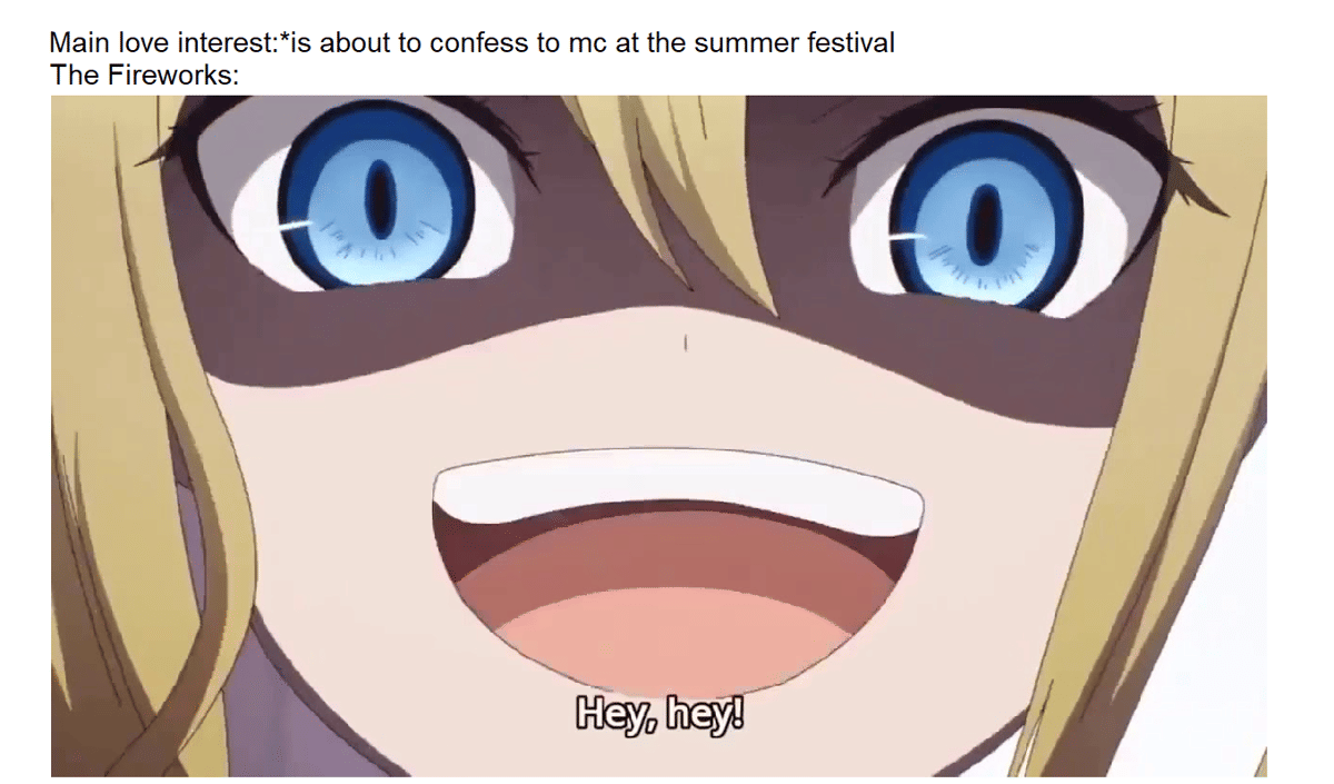 meme anime tentang kembang api