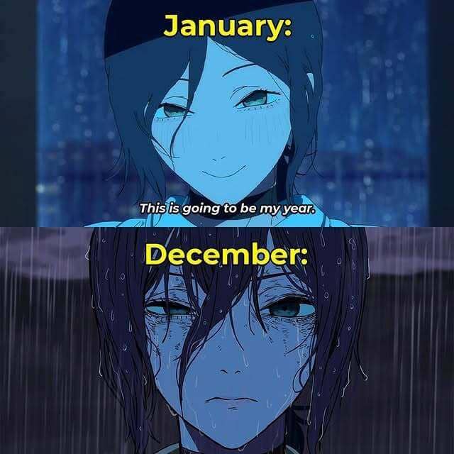 meme anime tentang tahun baru