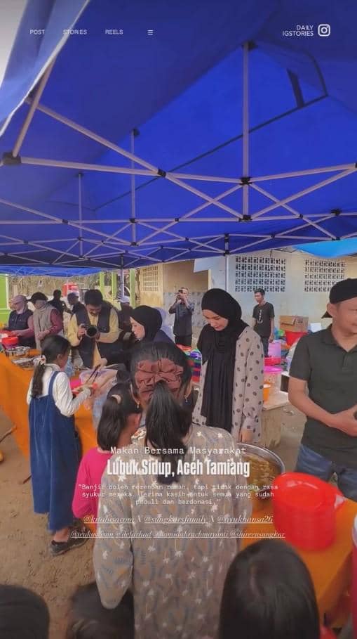 Teuku Wisnu dan Shireen Beri Bantuan di Aceh (instagram.com/shireensungkar)