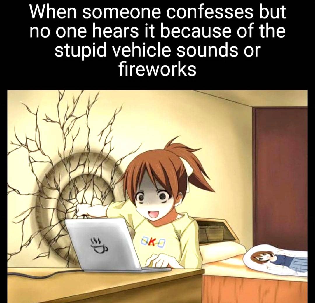 meme anime tentang kembang api