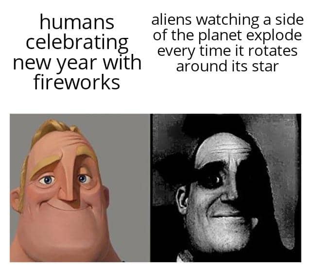 meme kartun tentang tahun baru