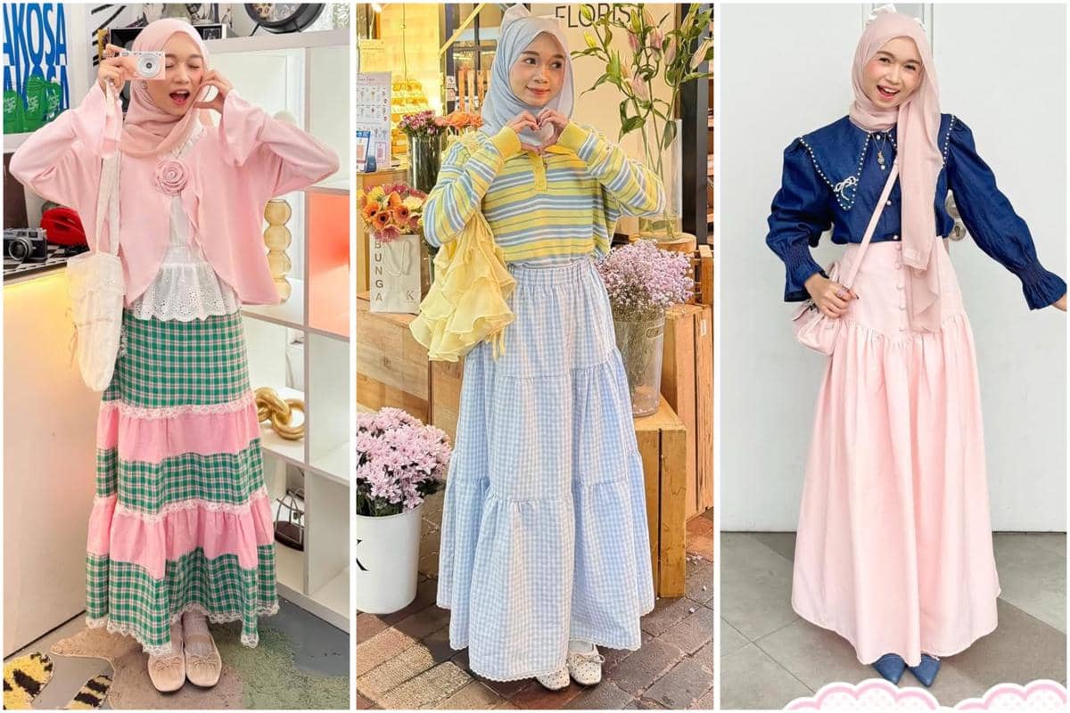 potret ide OOTD tabrak warna bergaya feminin ala Luqyana Fhatin