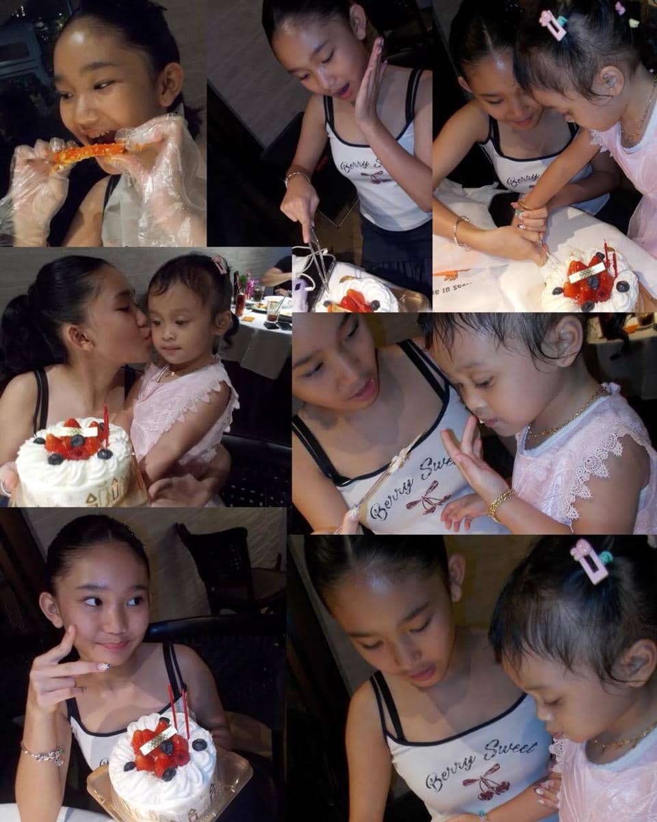 Momen ulang tahun Bilqis di Singapura.