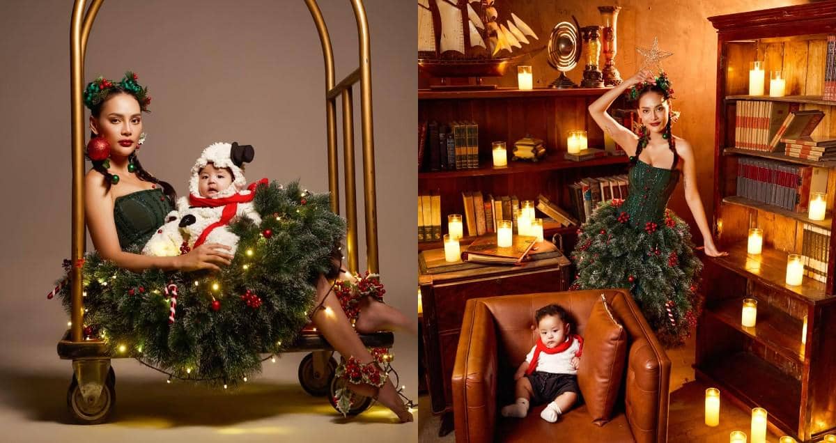 Pemotretan Erika Carlina dan buah hati.