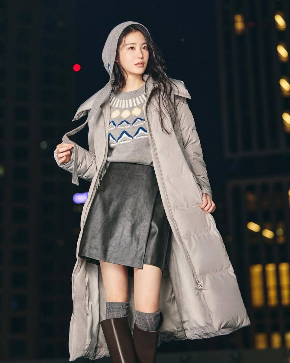 inspirasi mix and match musim dingin ala Shin Ye Eun