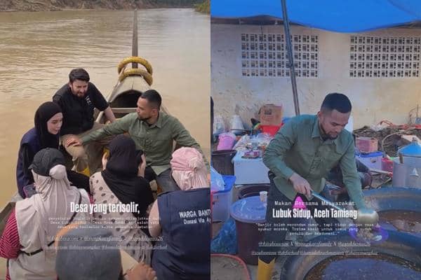 Teuku Wisnu dan Shireen Beri Bantuan di Aceh (instagram.com/shireensungkar)