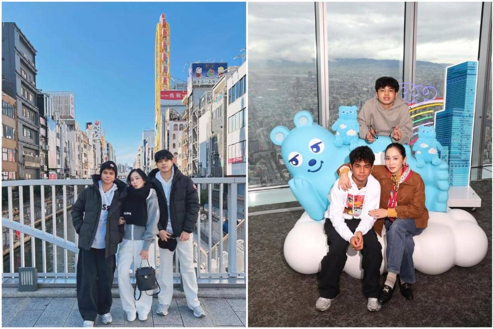 Agatha Chelsea jalan-jalan di Dolmabahçe Palace.