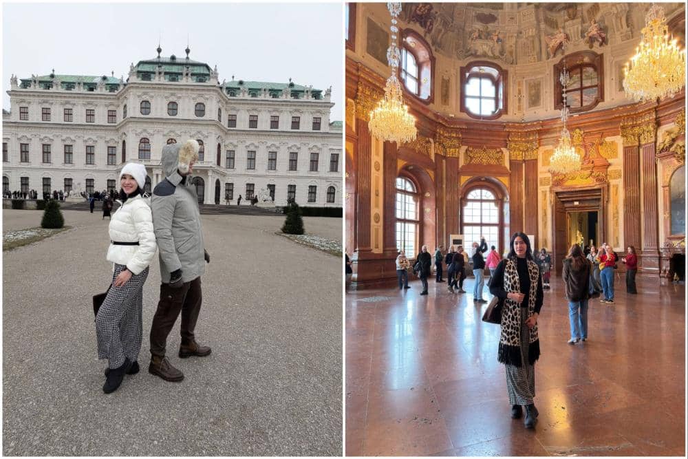 Elma Agustin dan suami ke museum Belvedere Palace.