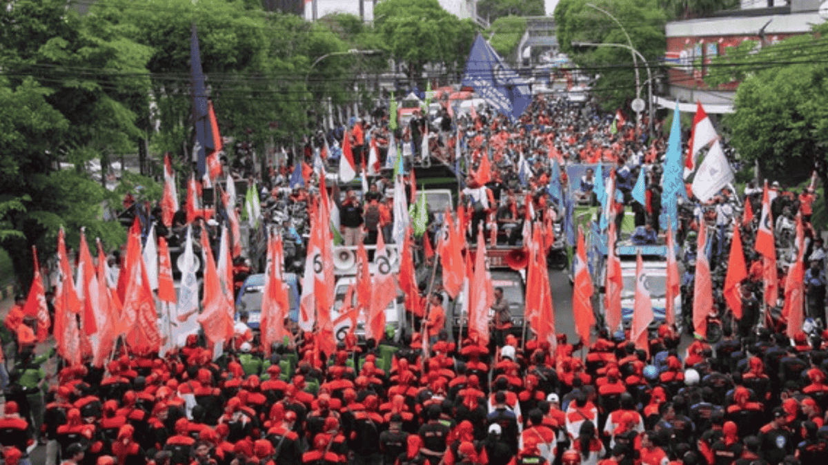 Demo buruh Said Iqbal Istana Negara tolak UMP DKI 2026