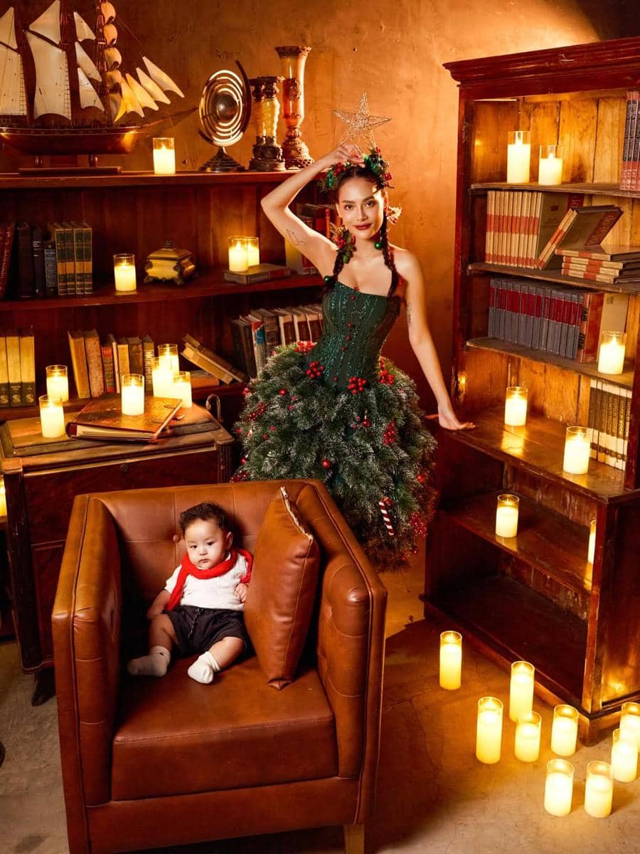 Pemotretan Erika Carlina dan buah hati.