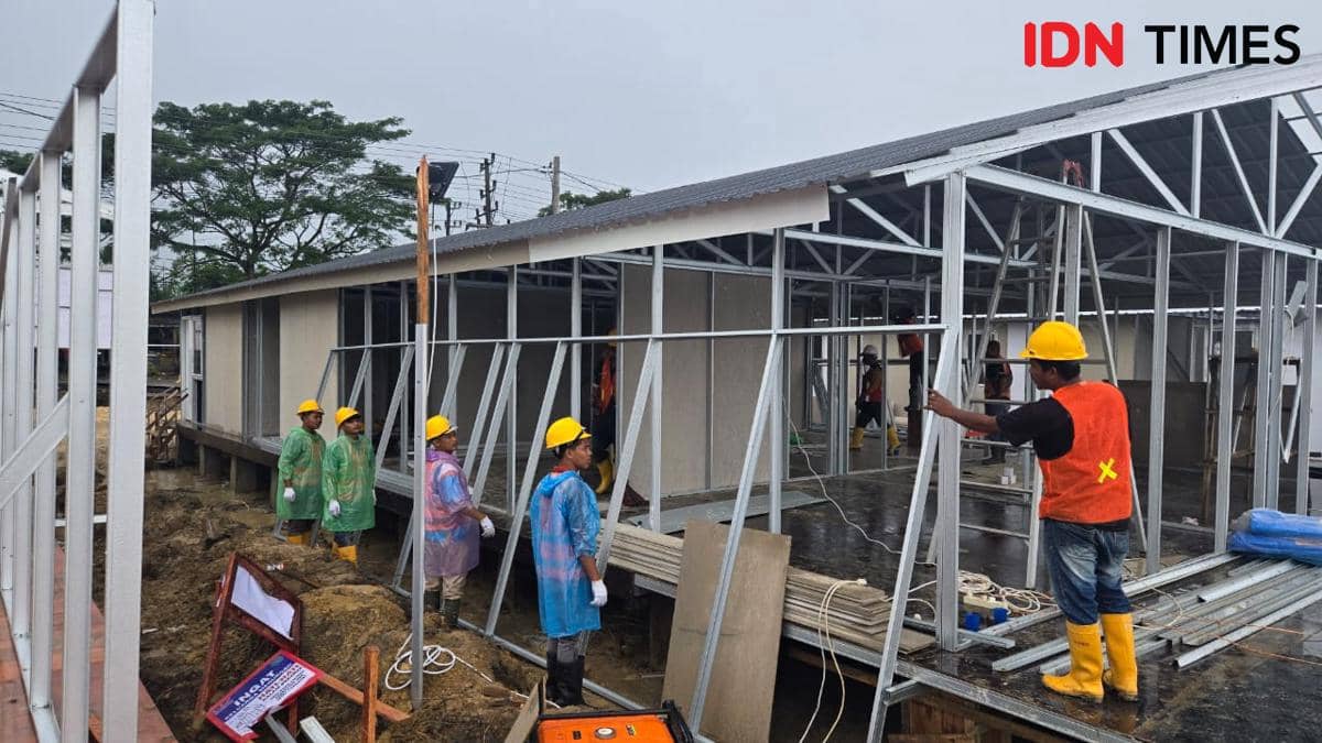 rumah sementara, banjir bandang