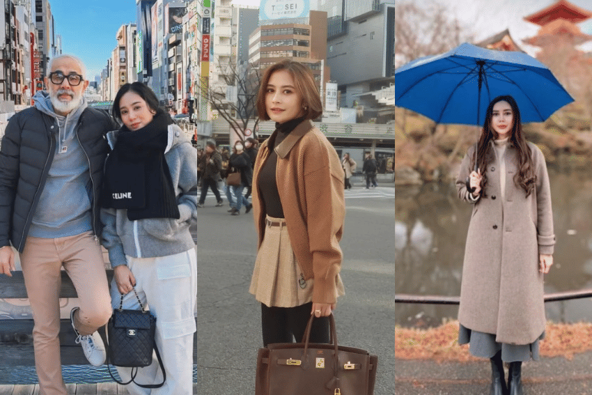 potret artis liburan di Jepang