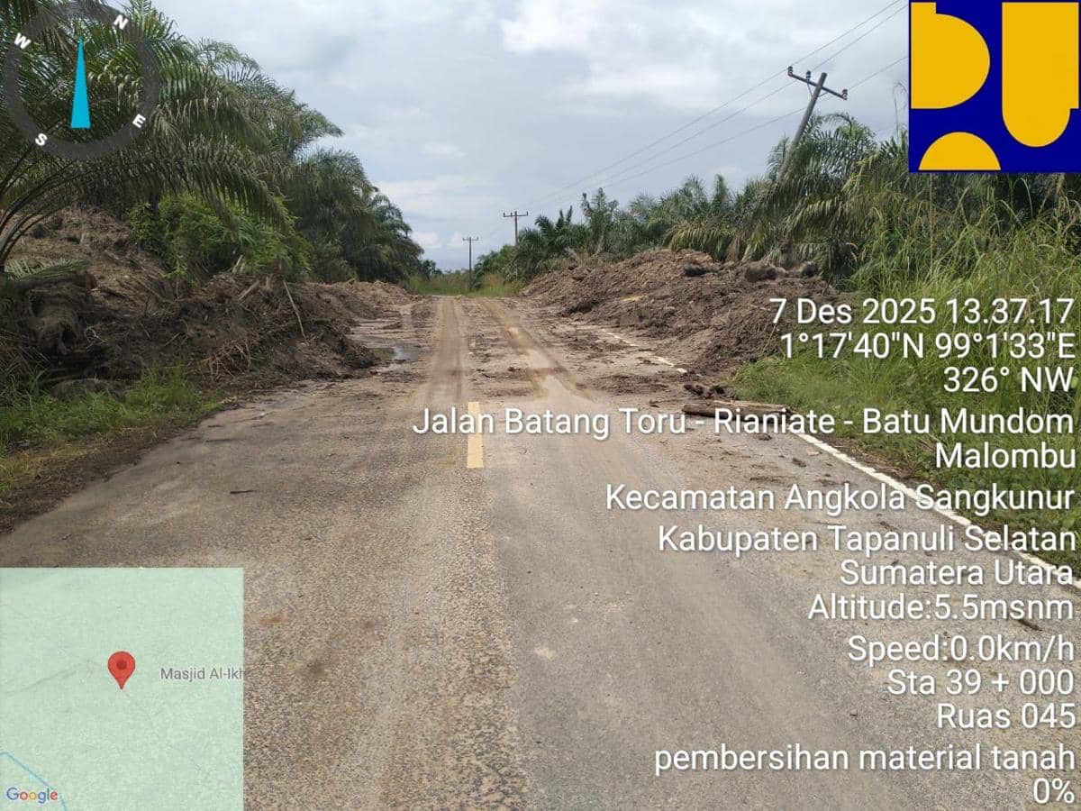 12 Koridor Jalan Nasional di Sumut Kembali Bisa Dilalui Pascabencana