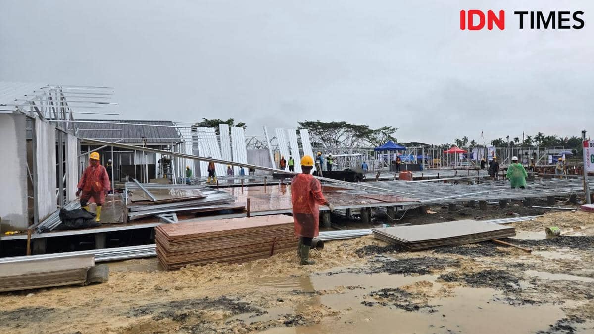 rumah sementara, banjir bandang