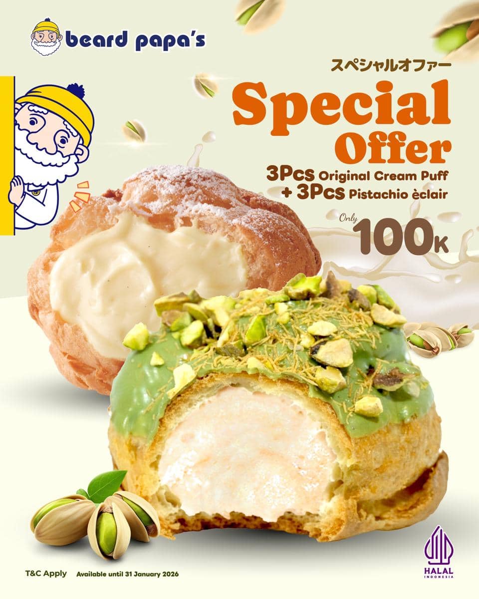 Promo Beard Papa's Tahun Baru 202