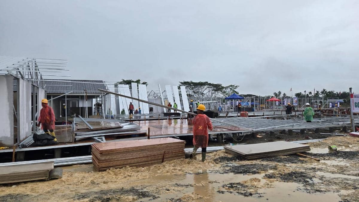 rumah sementara, banjir bandang