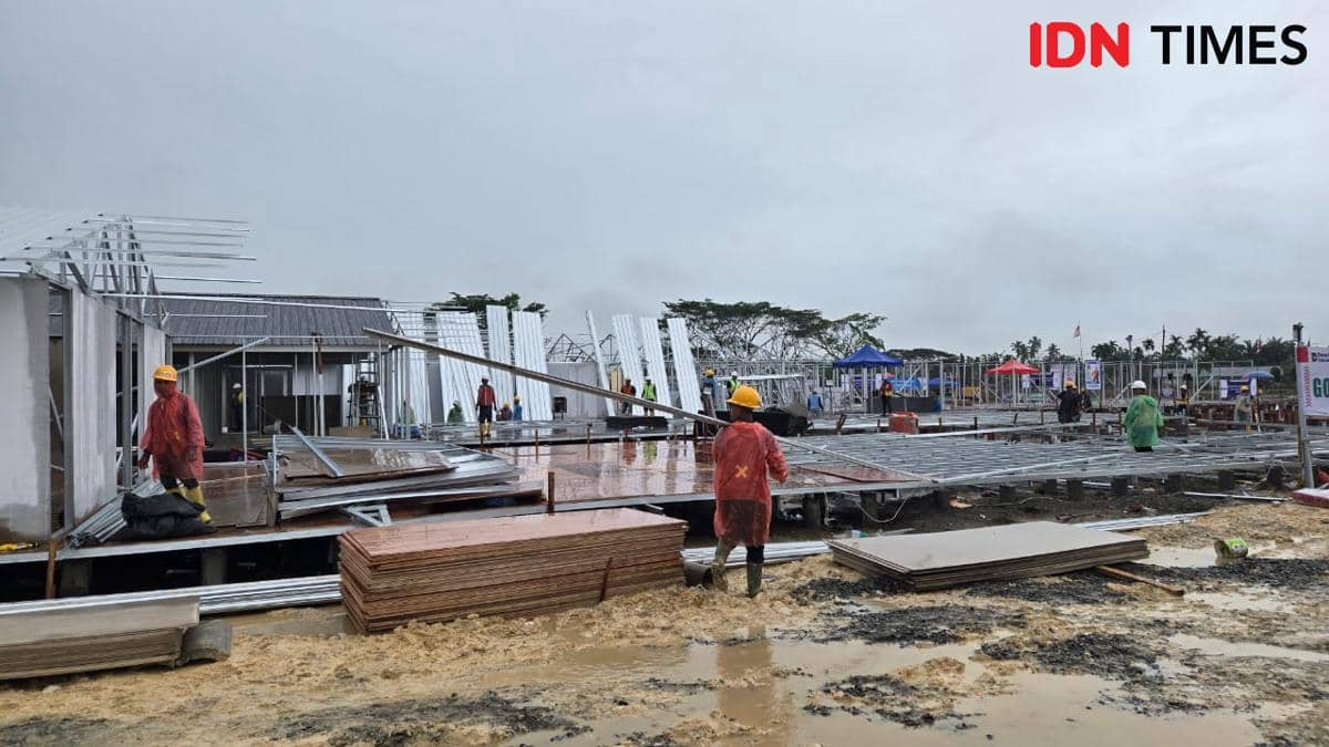rumah sementara, banjir bandang