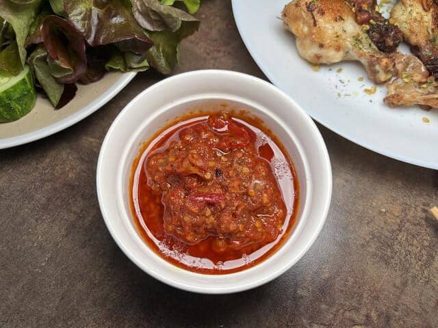 ilustrasi sambal terasi bakar