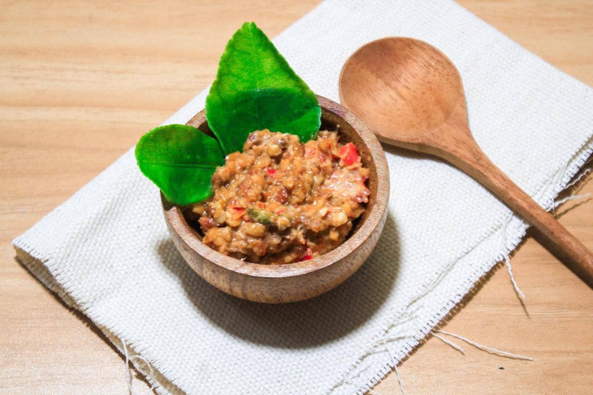 ilustrasi sambal kacang pedas