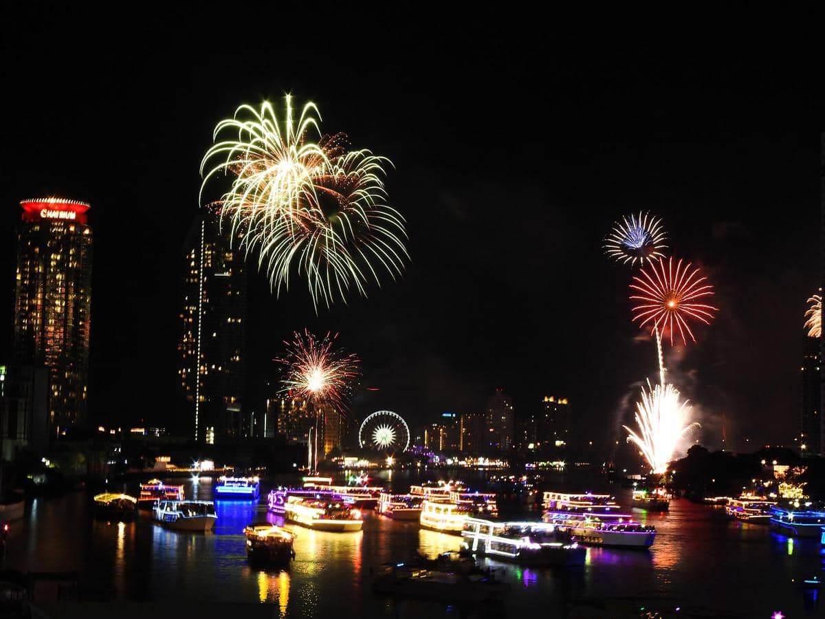 potret malam tahun baru di Bangkok