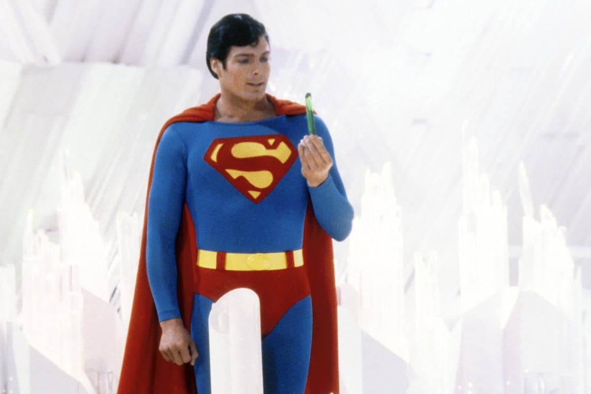 Christopher Reeve di Superman.