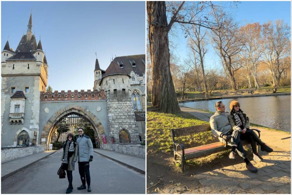 Elma Agustin dan suami jalan-jalan di Budapest.