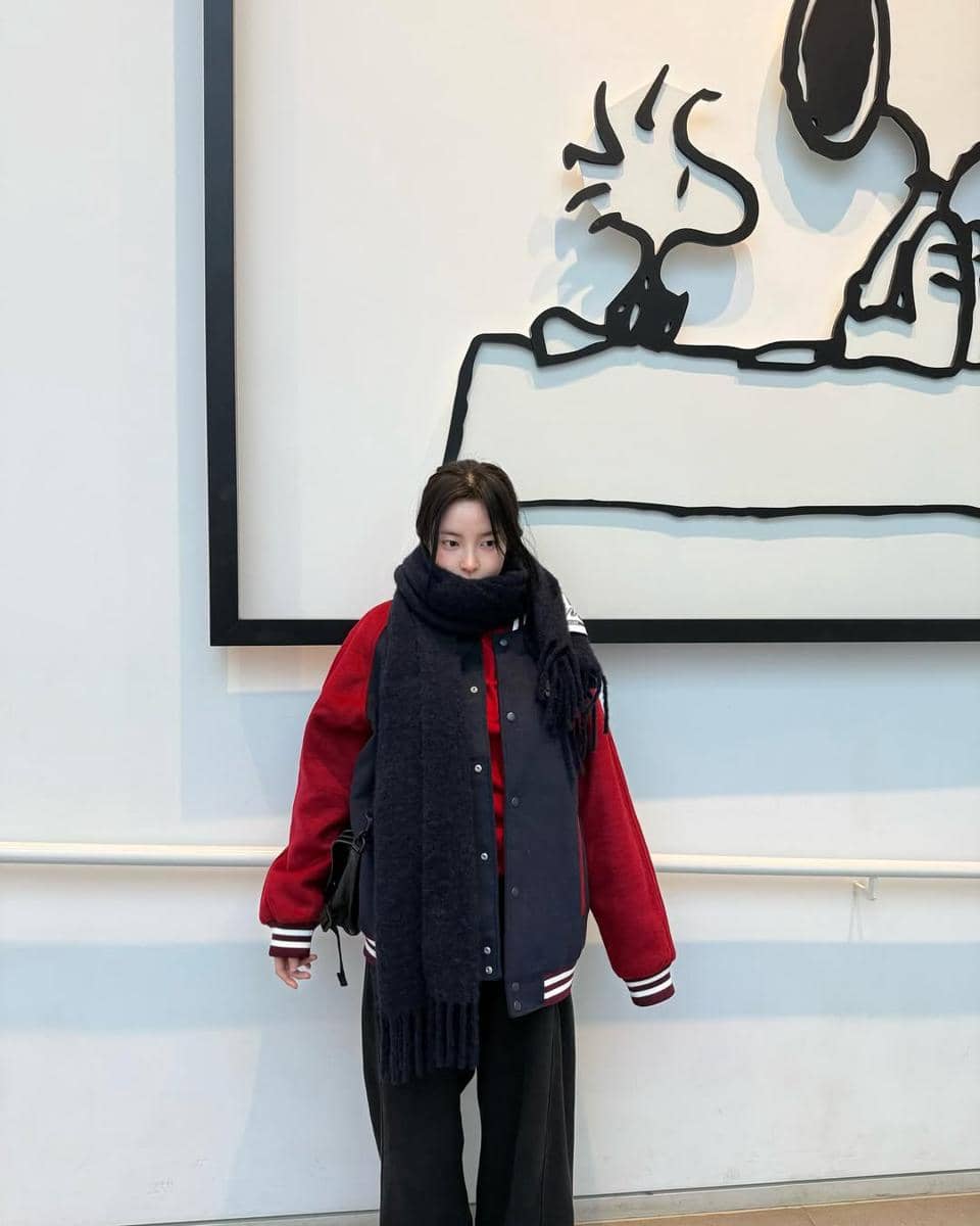 inspirasi outfit musim dingin ala Shin Soo Hyun