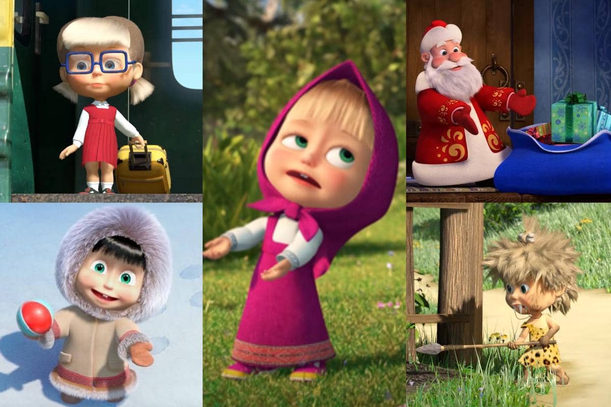 beberapa karakter berwujud manusia yang pernah tampil di serial Masha and The Bear