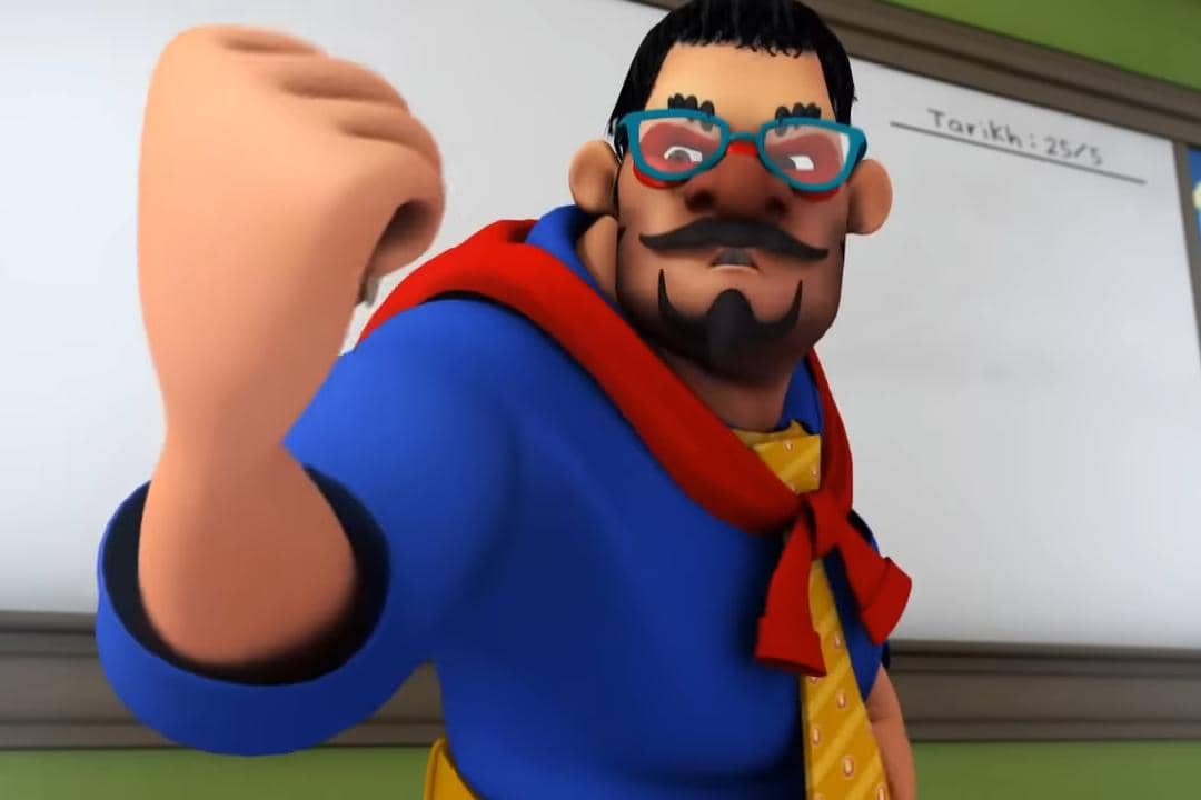 Papa Zola memberikan teka-teki pada muridnya untuk menebak objek apakah yang tersembunyi di balik genggaman tangannya